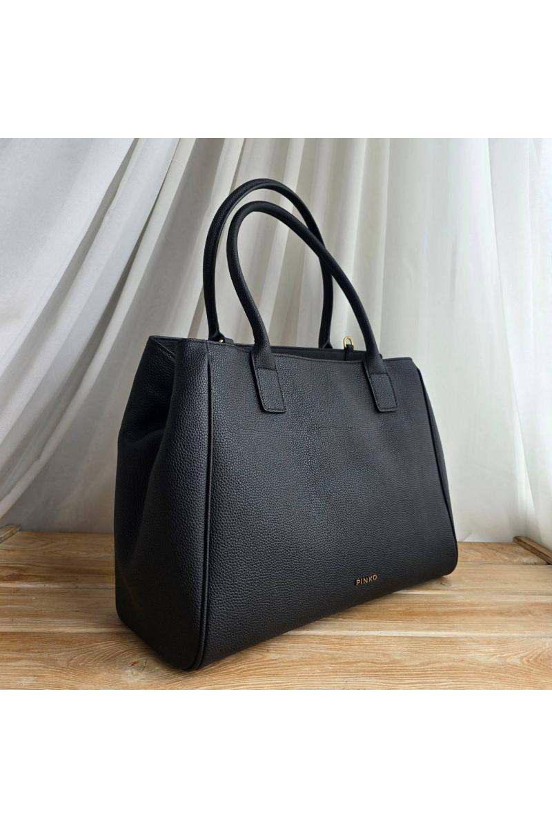  Кожаная сумка Tote 37x29 см - Black