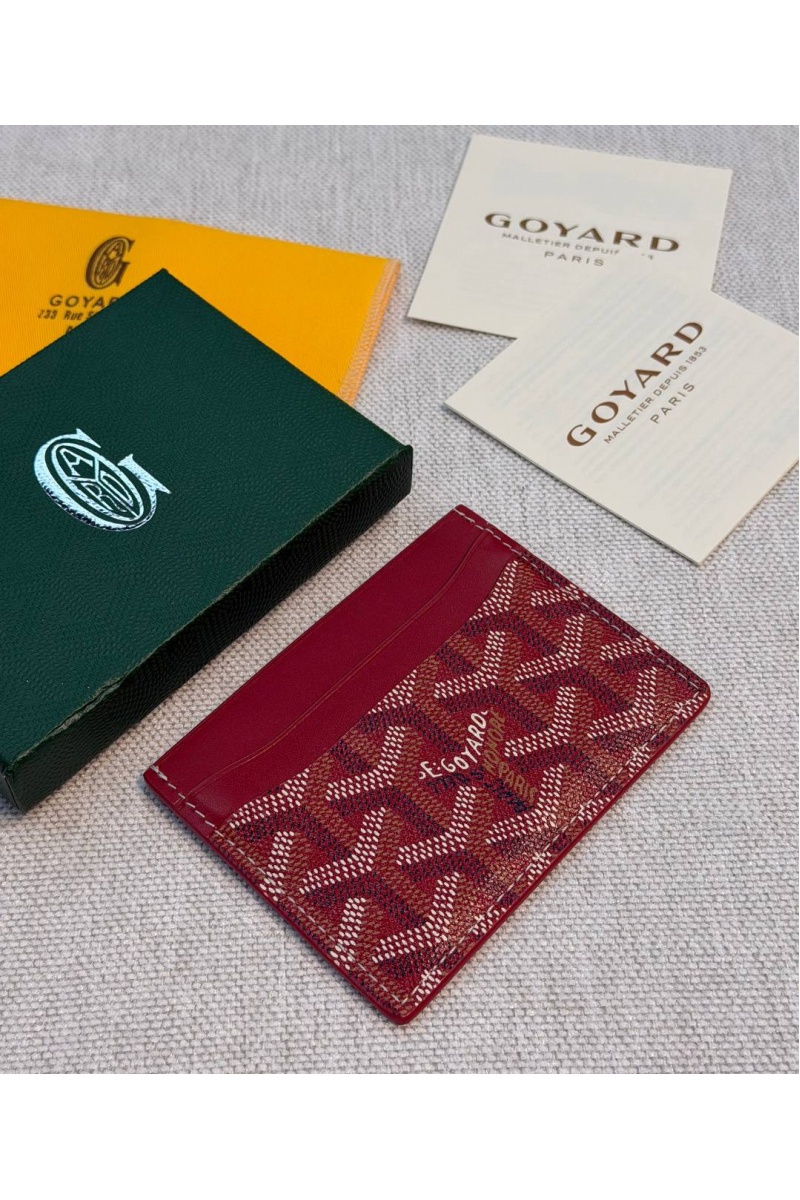 Designer Clothing Кожаный кардхолдер Goyard Saint Sulpice premium 10.5x7 см