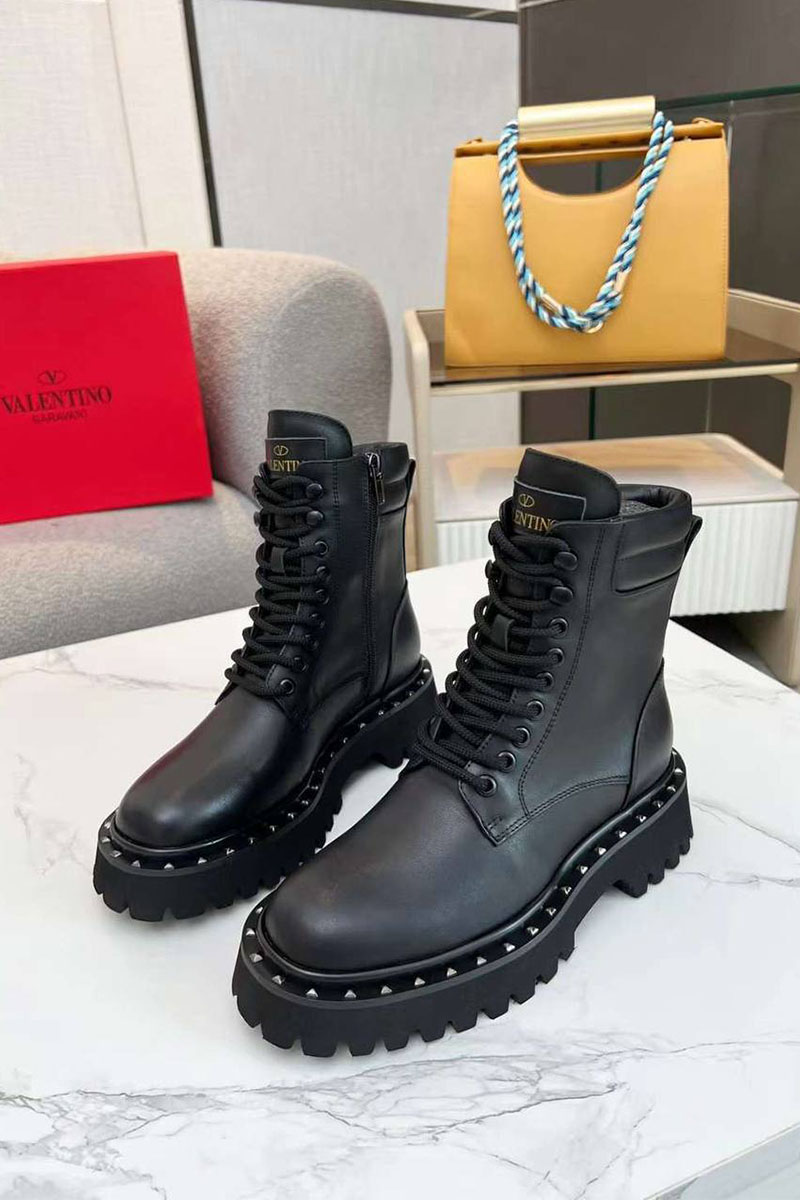 Valentino Женские кожаные ботинки 
