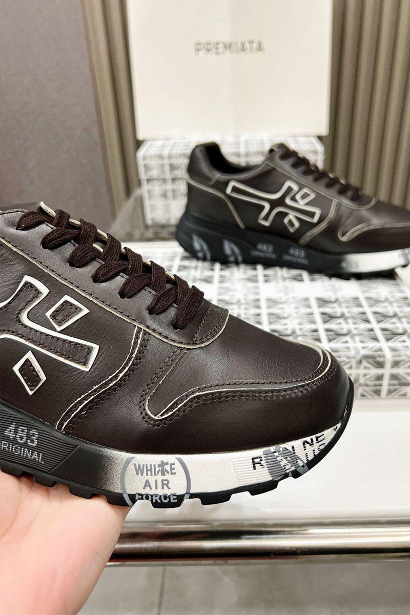 Premiata Мужские кожаные кроссовки Mick