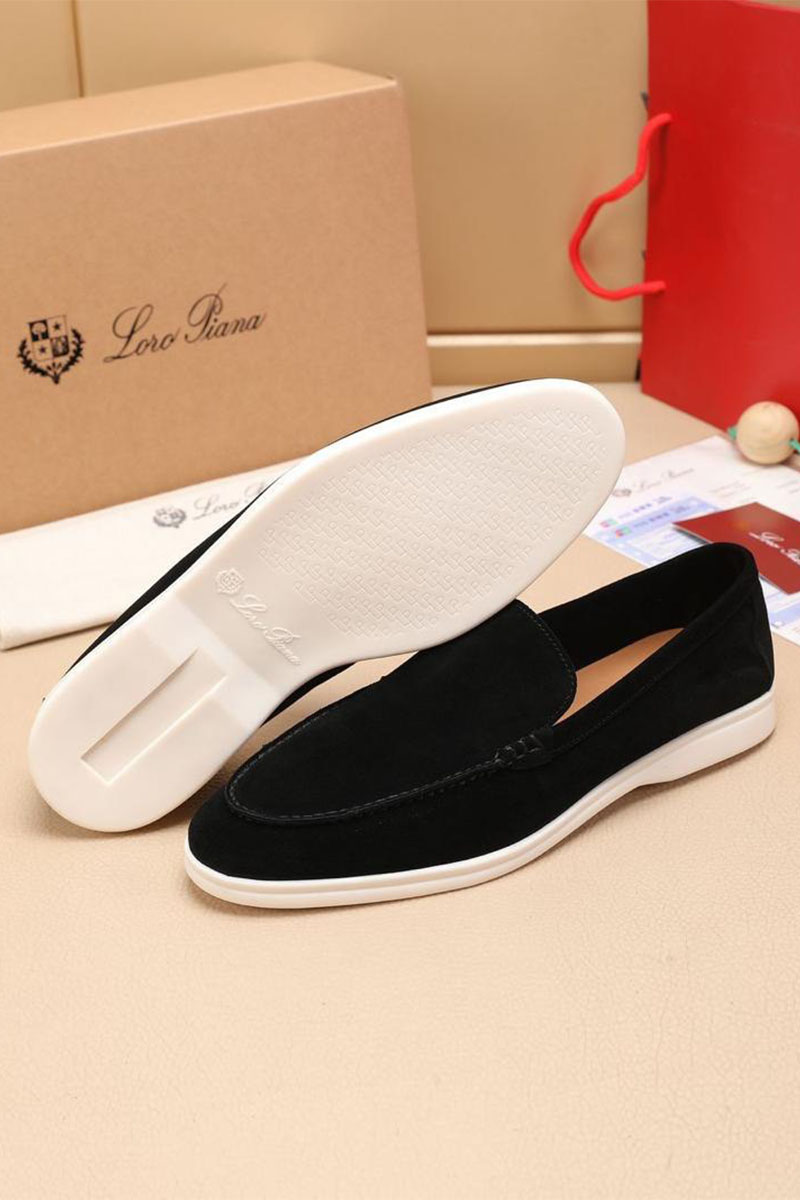 Loro Piana Мужские замшевые лоферы Summer Walk