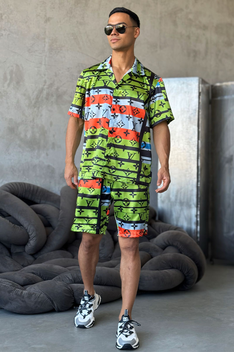 Lоuis Vuittоn Брендовая мужская рубашка Monogram All-over