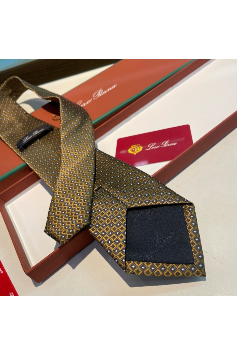 Loro Piana Галстук geometric logo-print premium - Brown