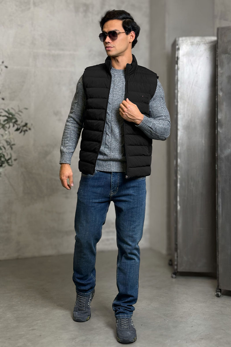 Kiton Мужской чёрный жилет 