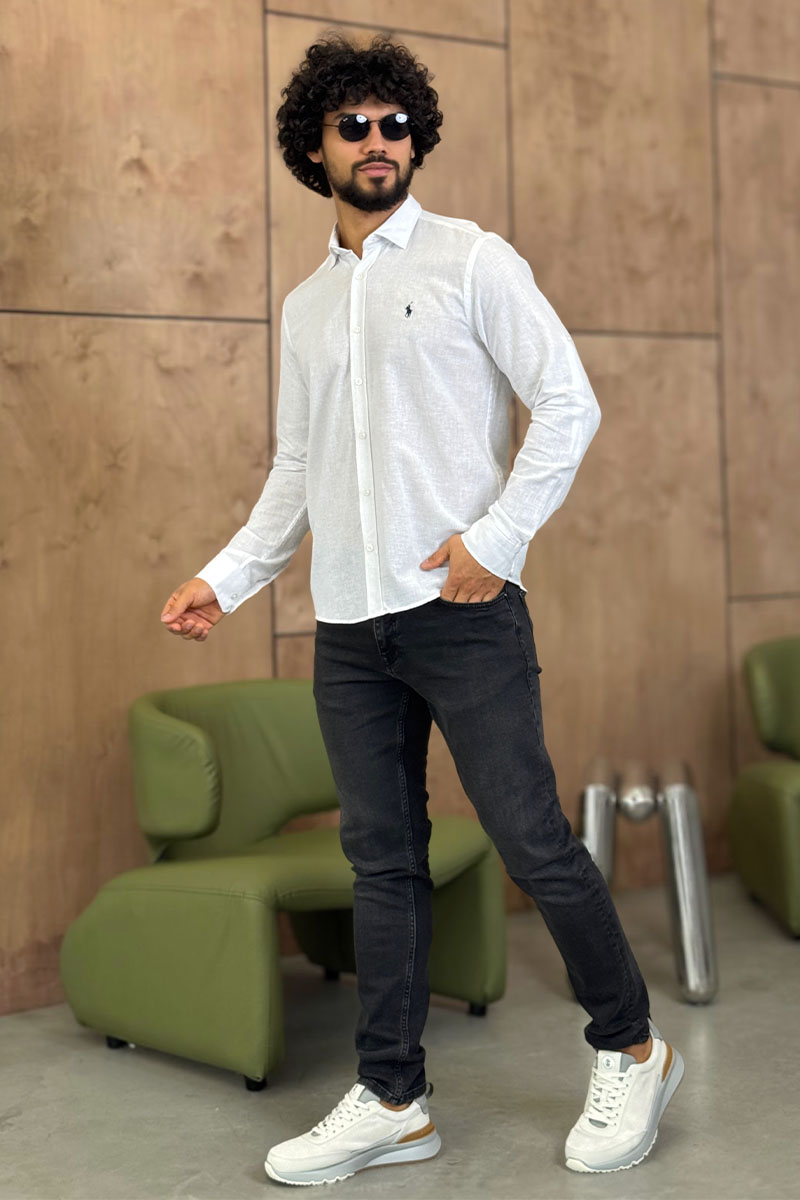 Polo Ralph Lauren Мужская рубашка белого цвета