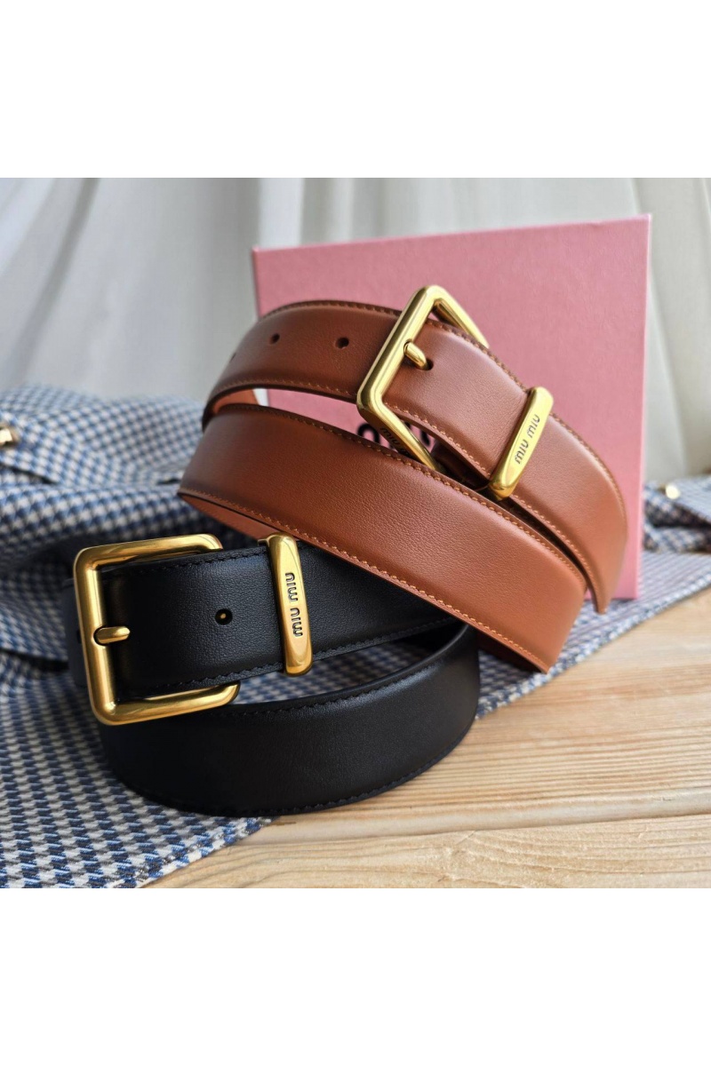 MIU MIU Кожаный ремень - длина 80 / 85 см (2 расцветки)