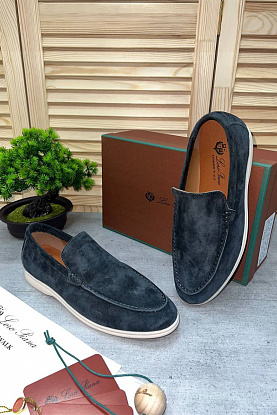 Замшевые лоферы Summer Walk - Navy