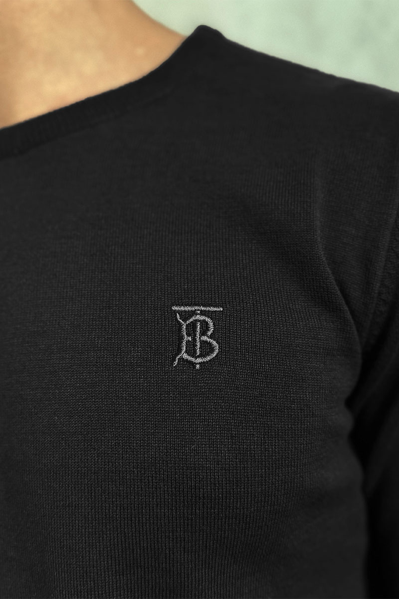 Burberry Мужской джемпер TB logo embroidered - Black