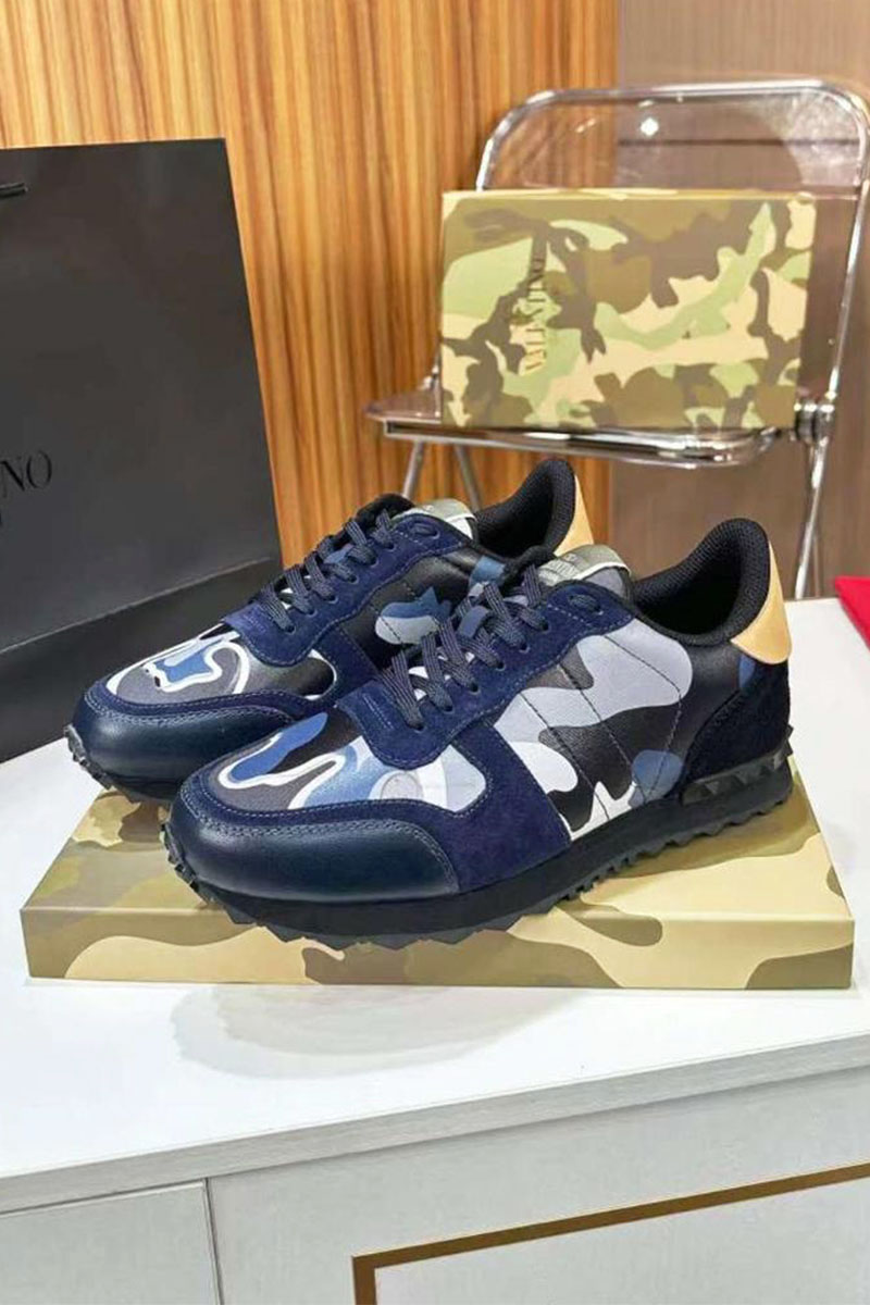 Valentino Комбинированные кроссовки Rockrunner - Navy