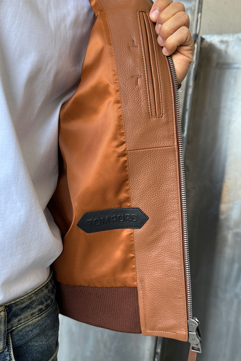 Tom Ford Мужская кожаная куртка Premium