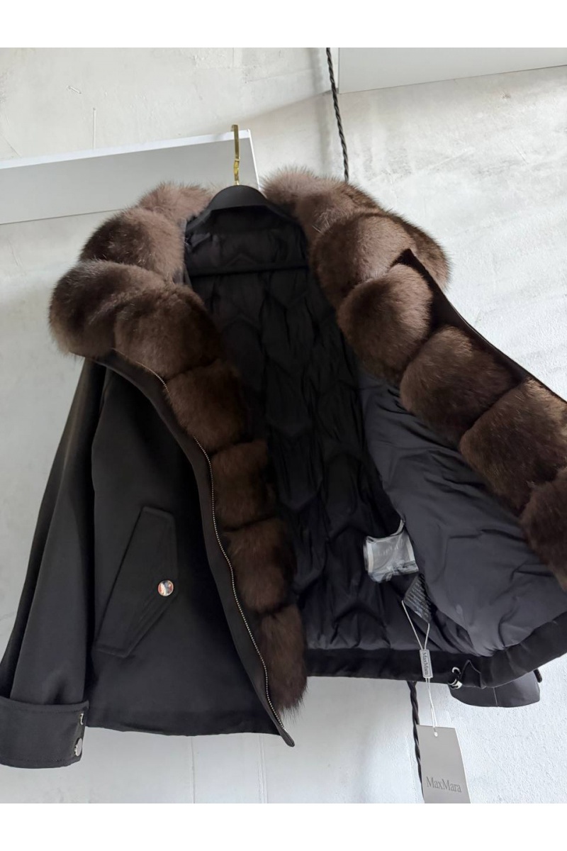 Max Mara Женская парка с натуральным мехом premium