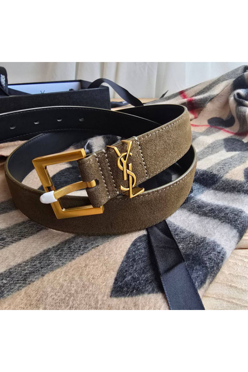 Yves Saint Laurent Замшевый ремень 