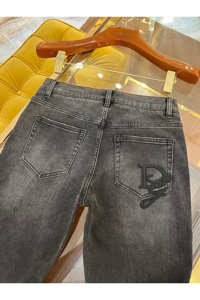 Dоlсе & Gаbbаnа Мужские чёрные джинсы slim fit Premium