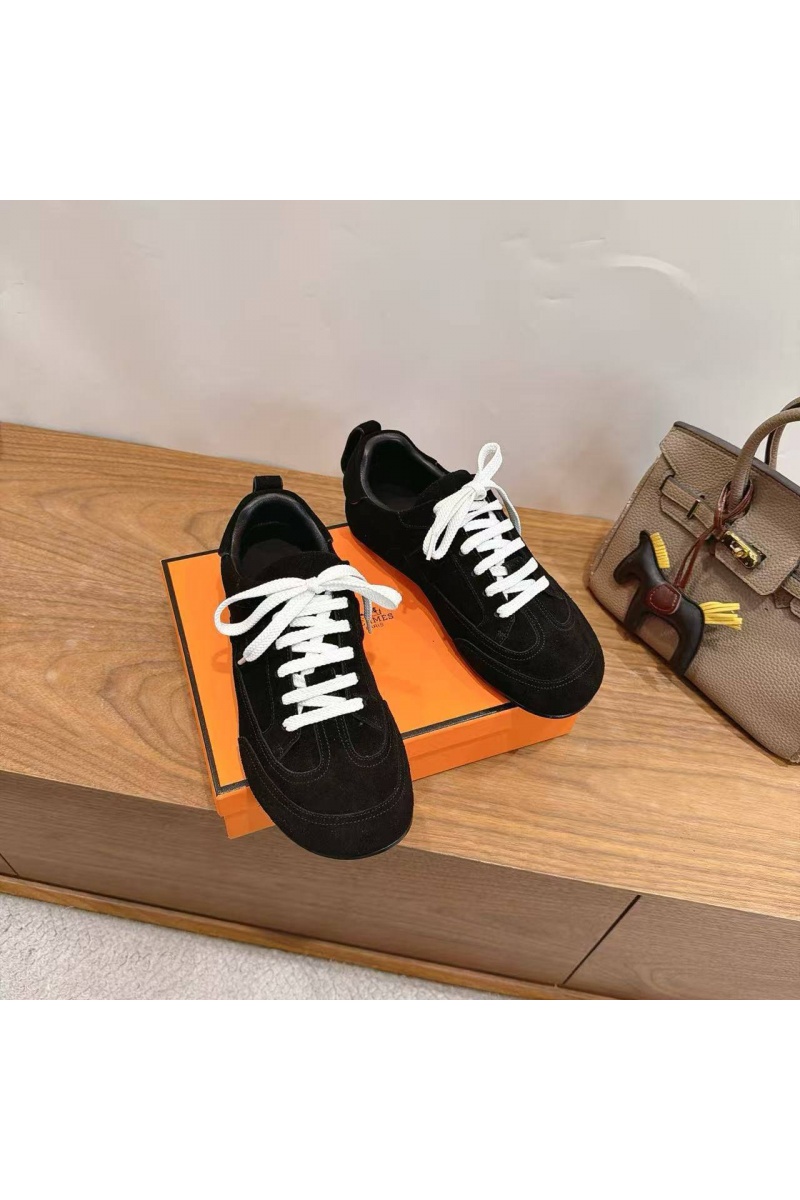 Hermes Женские замшевые кроссовки Master Tenis Master premium