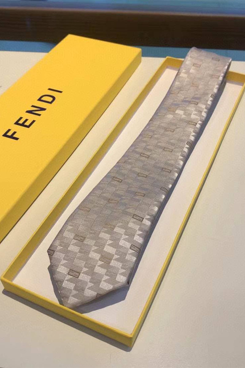 Fendi Классический серый галстук