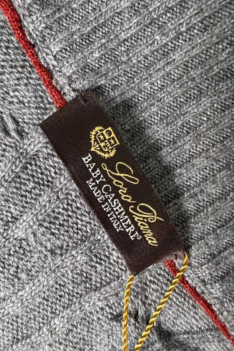 Loro Piana Кашемировый свитер Premium zip-neck - Dark Grey