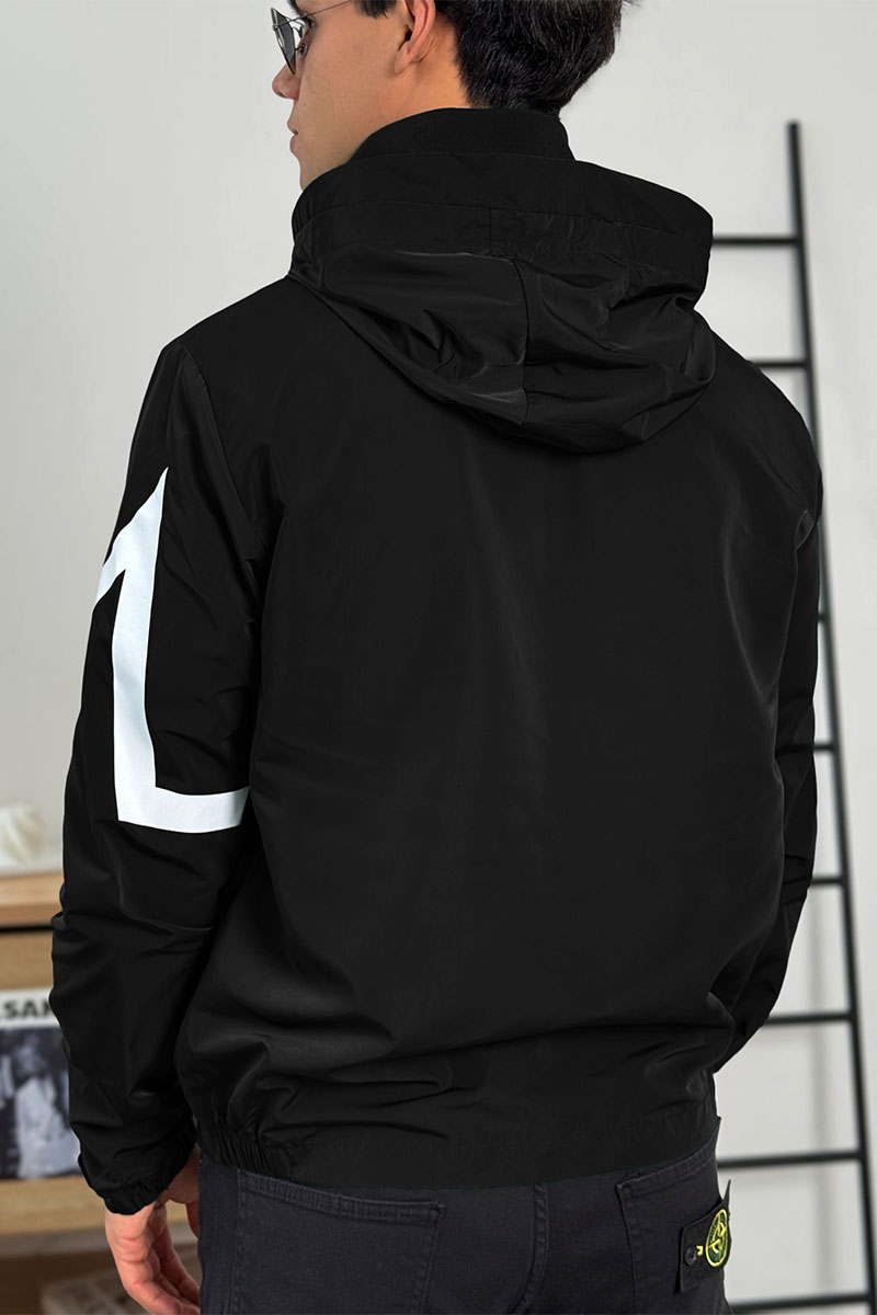 Moncler Мужская чёрная ветровка Fetuque