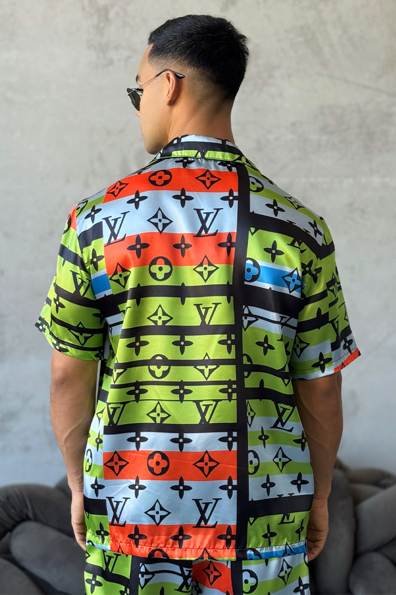 Lоuis Vuittоn Брендовая мужская рубашка Monogram All-over