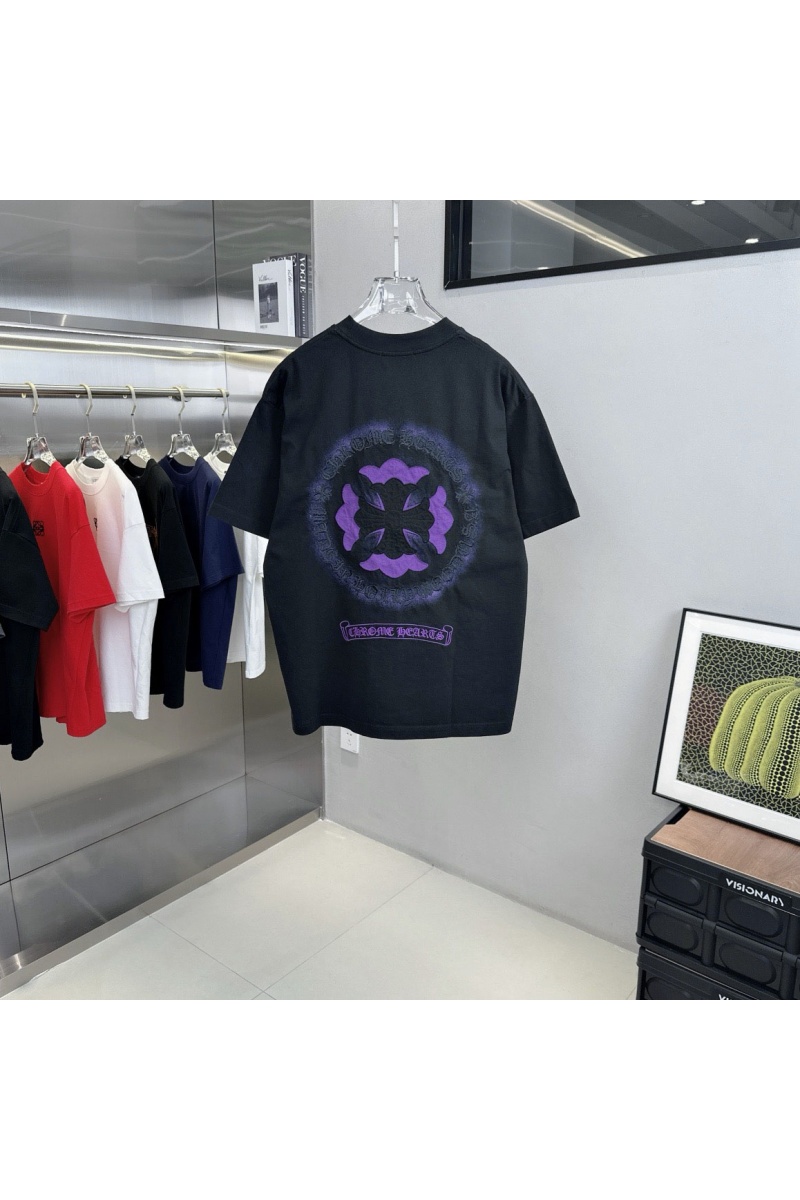 Chrome Hearts Чёрная оверсайз футболка Premium