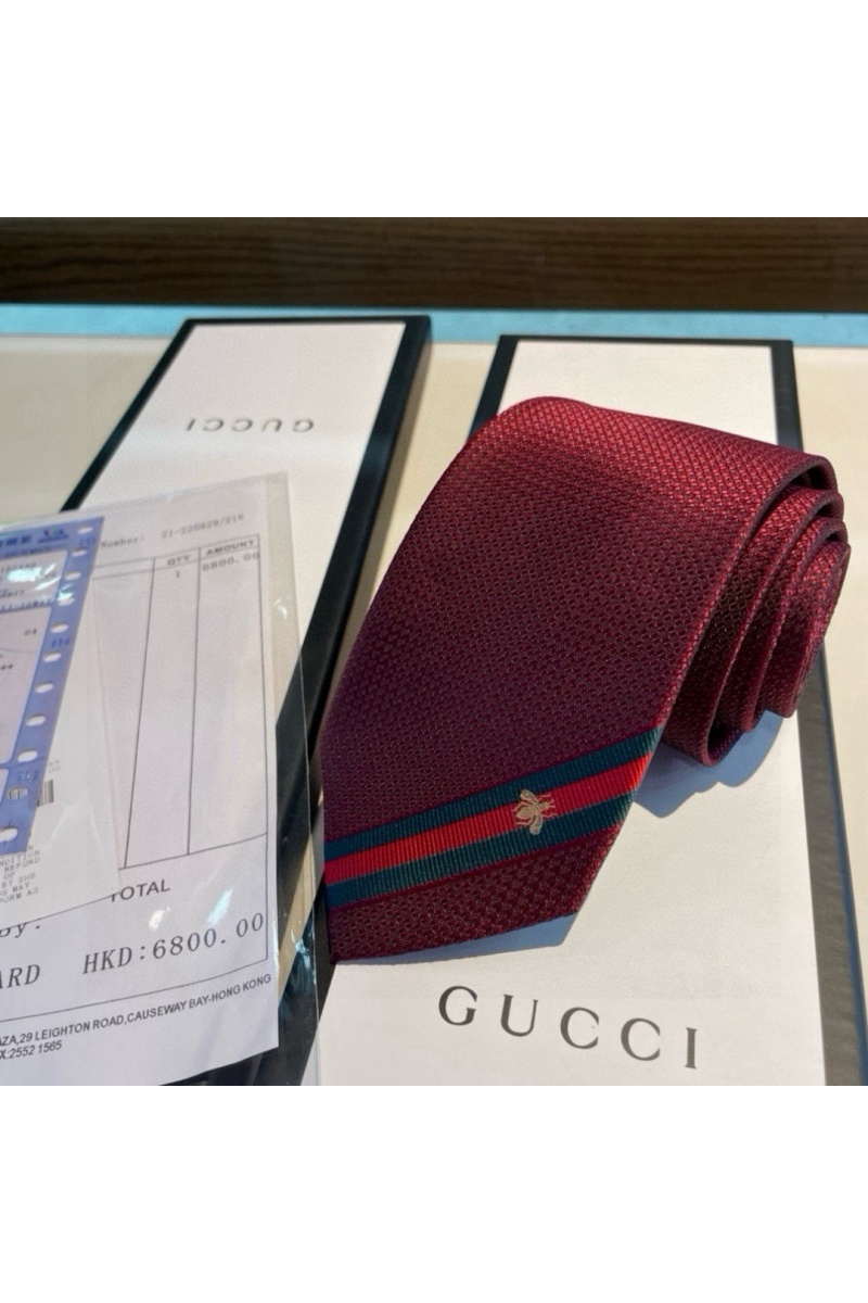 Gucci Галстук premium 146x7 см - Burgundy 