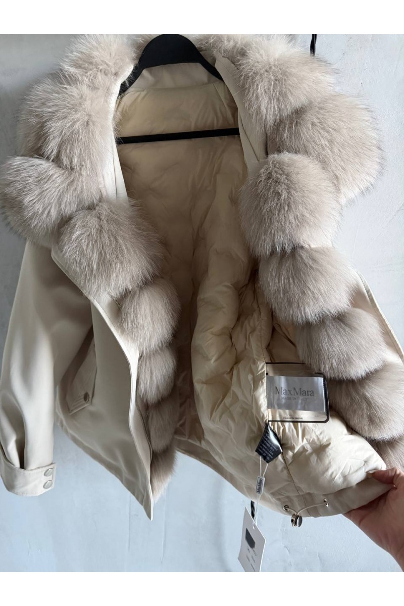 Max Mara Женская парка с натуральным мехом premium