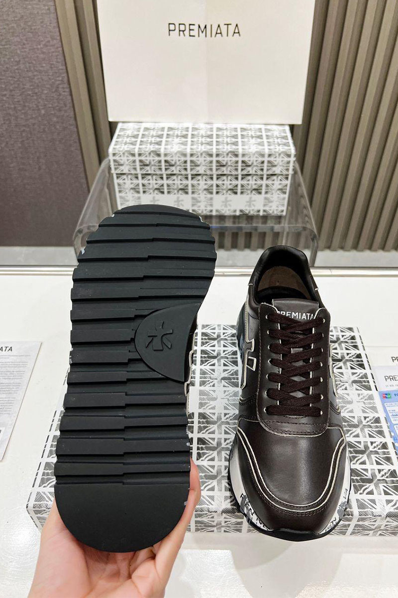 Premiata Мужские кожаные кроссовки Mick