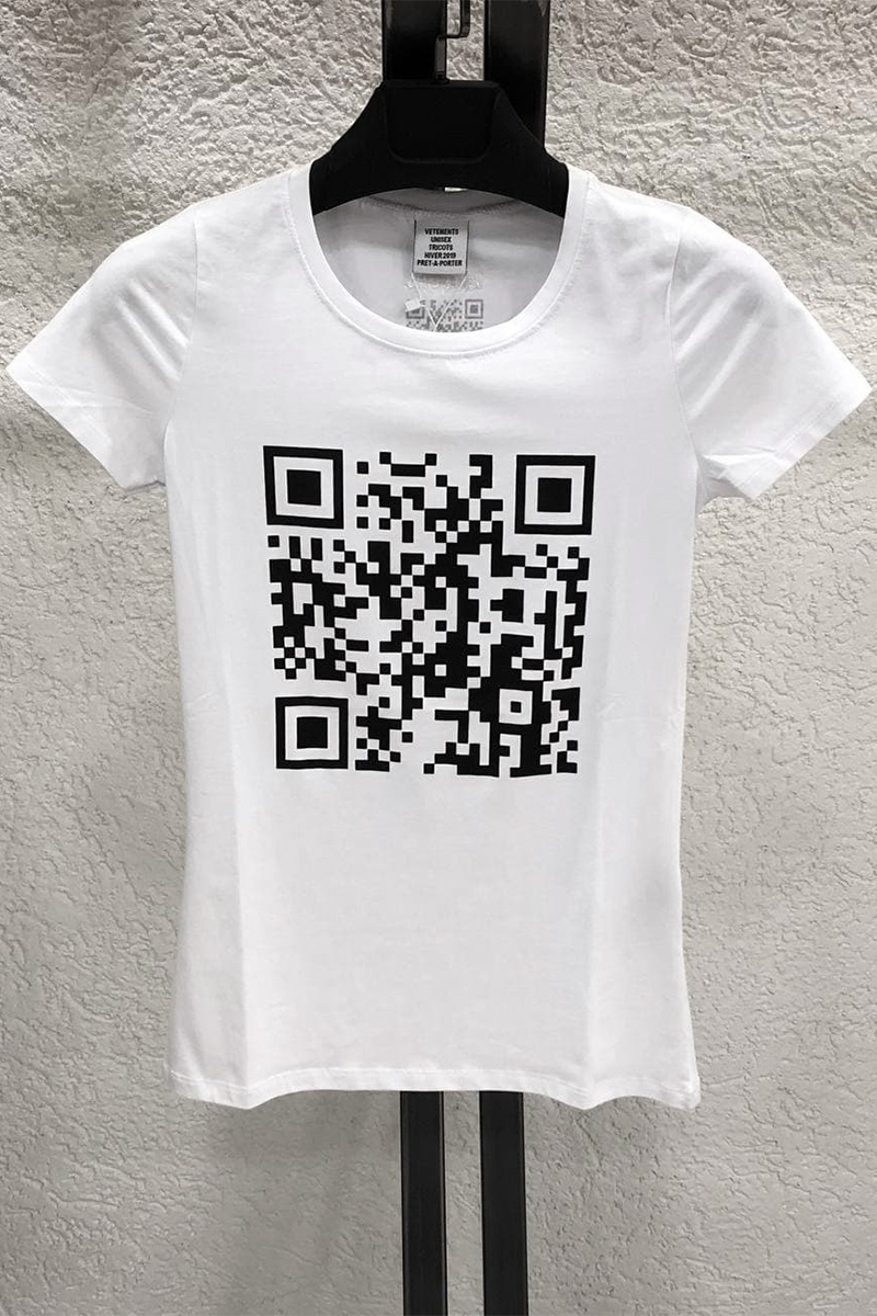 Vetements Женская футболка "QR Code" - White