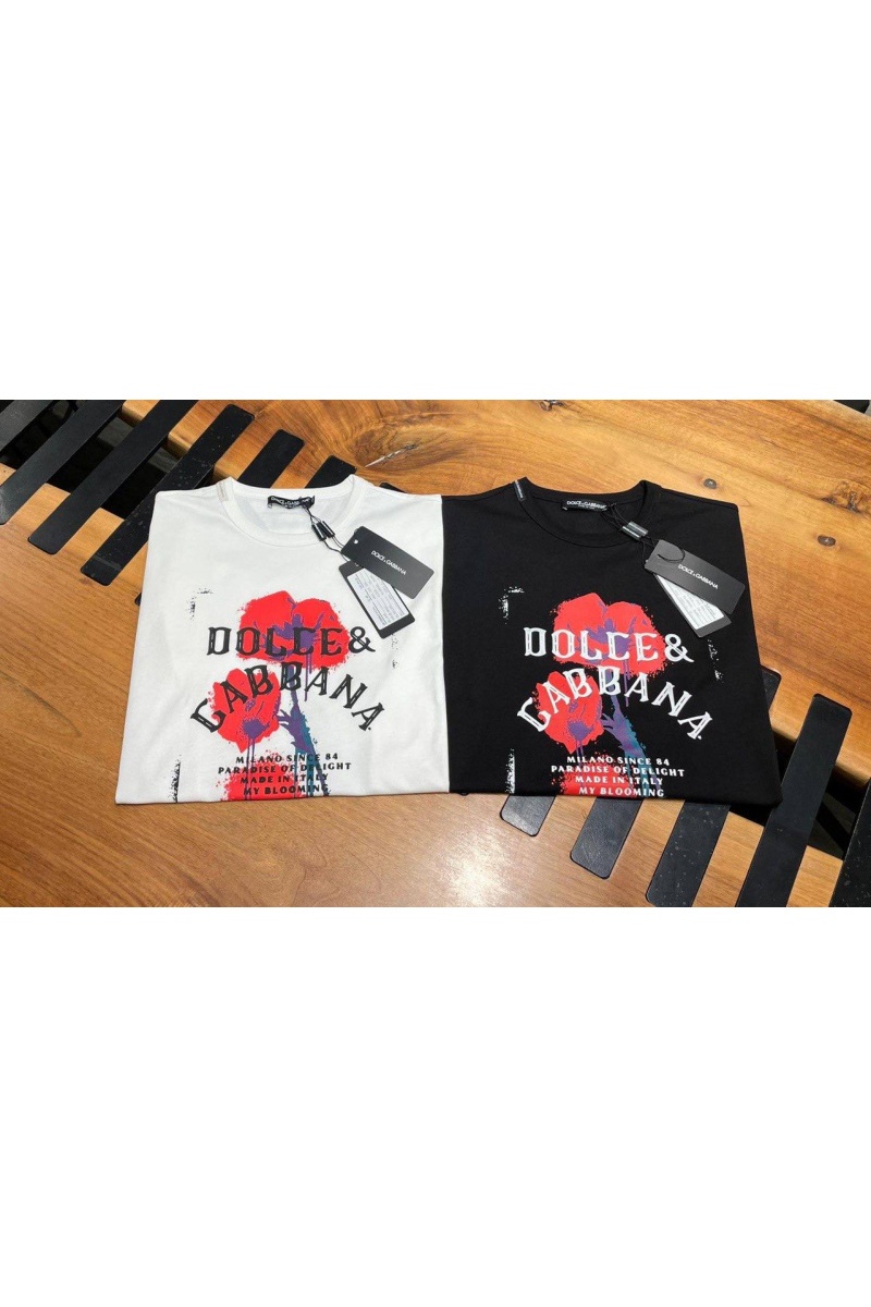 Dоlсе & Gаbbаnа Белая мужская футболка floral logo-print