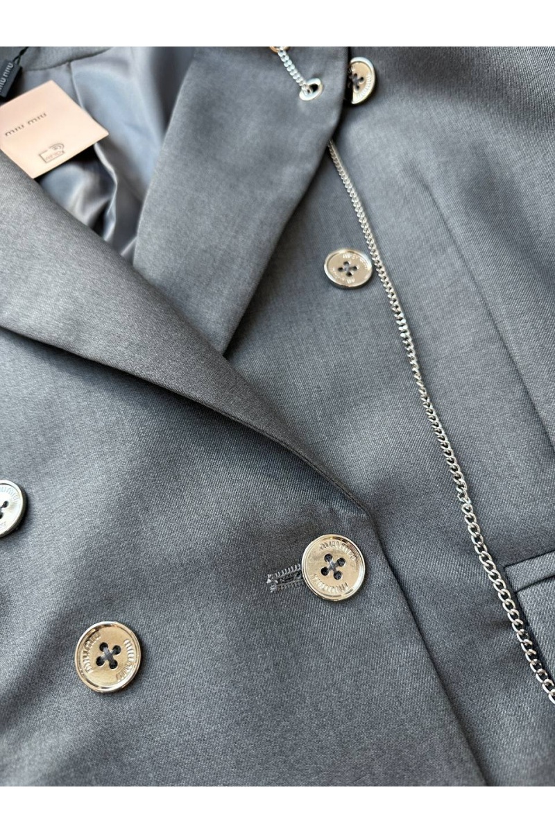 MIU MIU Женский серый пиджак Premium