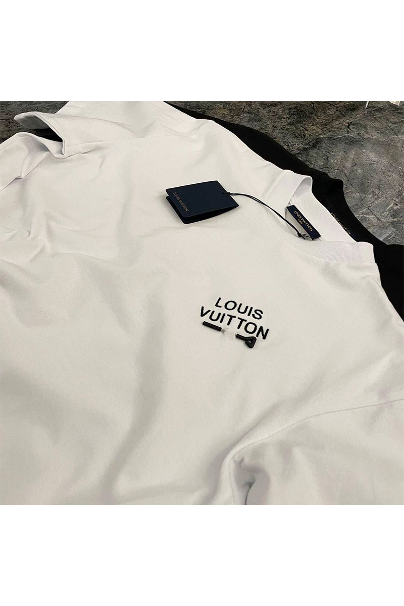Lоuis Vuittоn Мужская брендовая футболка белая цвета