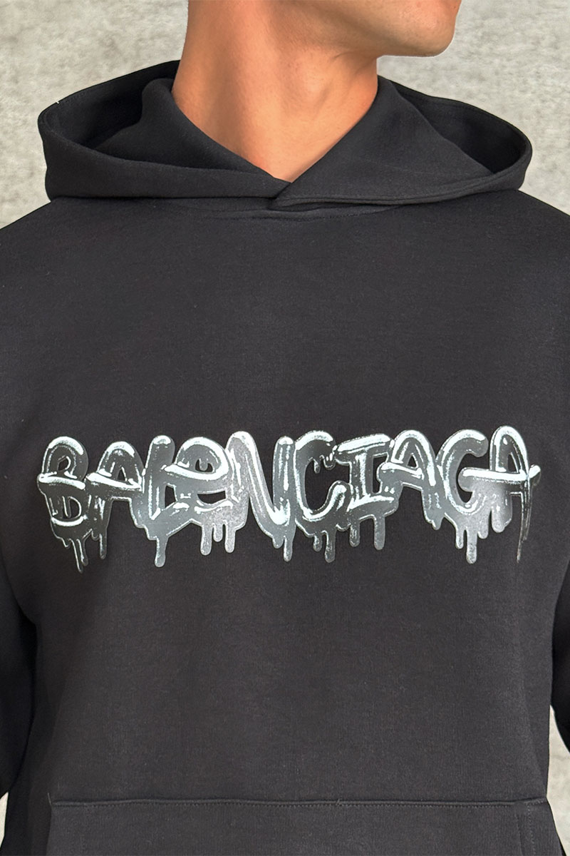 Balenciaga Худи чёрного цвета Slime logo-print
