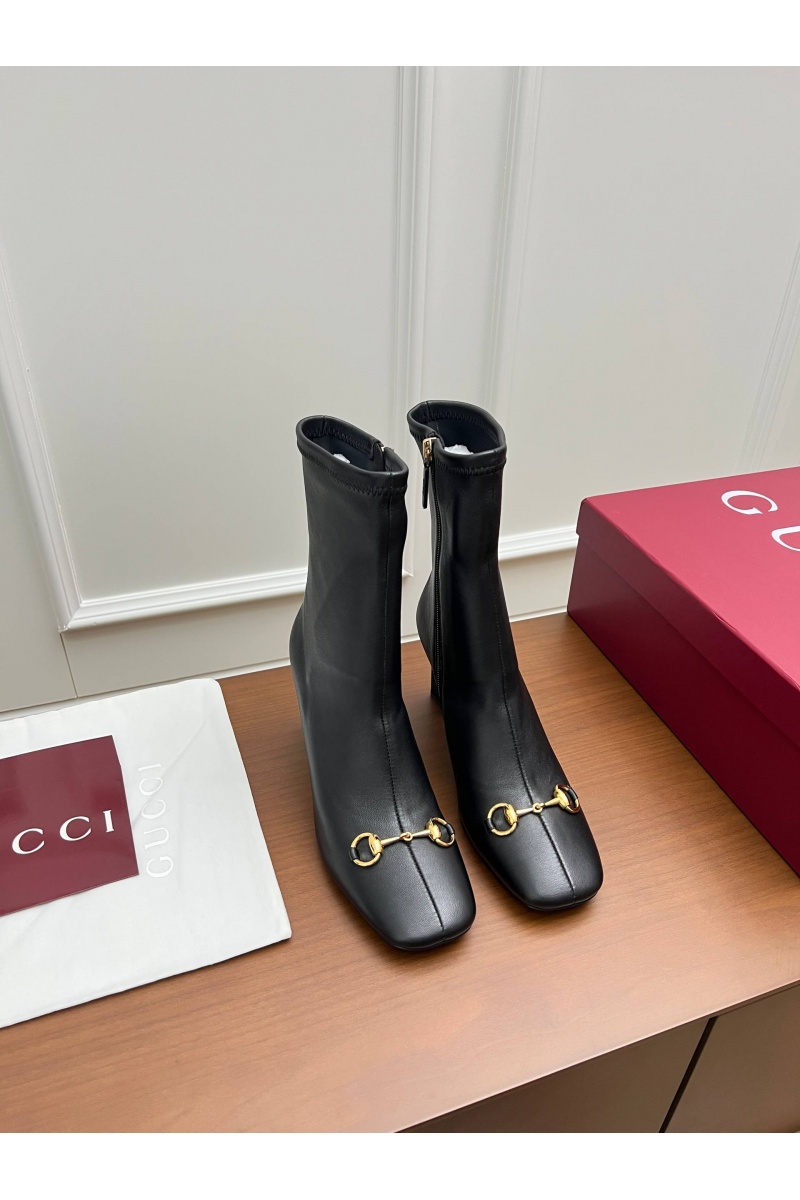 Gucci Женские кожаные сапоги Signora premium