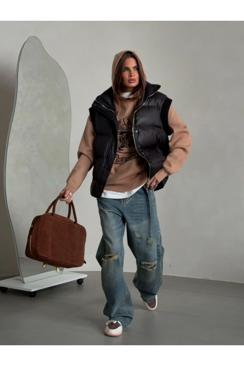 Designer Женский жилет Brunello Cucinelli чёрного цвета