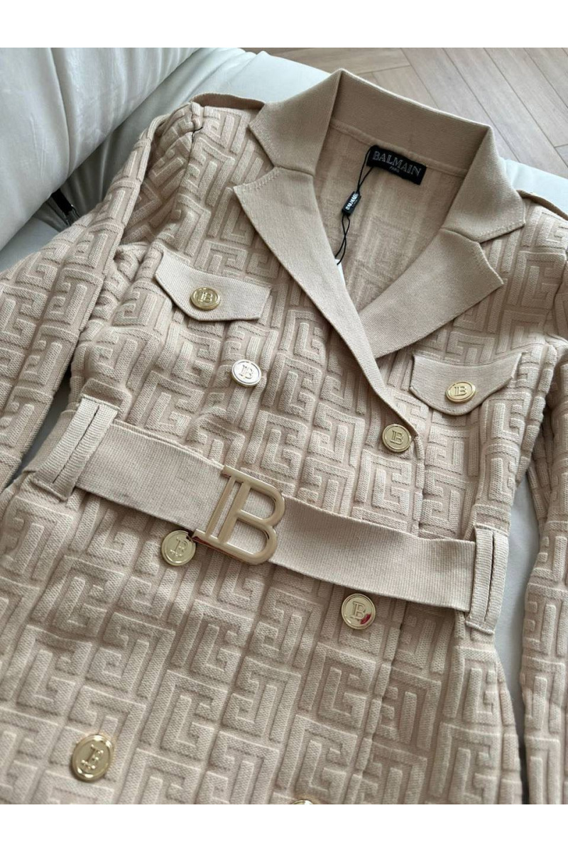 Balmain Женское бандажное платье с ремнем 