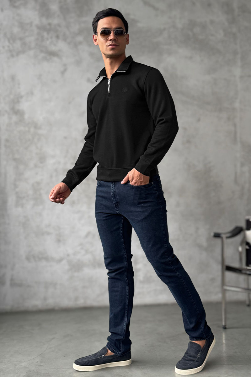 Loro Piana Утеплённая кофта zip-neck - Black 