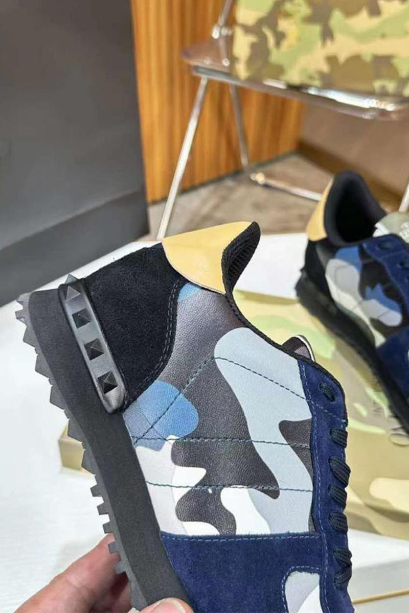 Valentino Комбинированные кроссовки Rockrunner - Navy