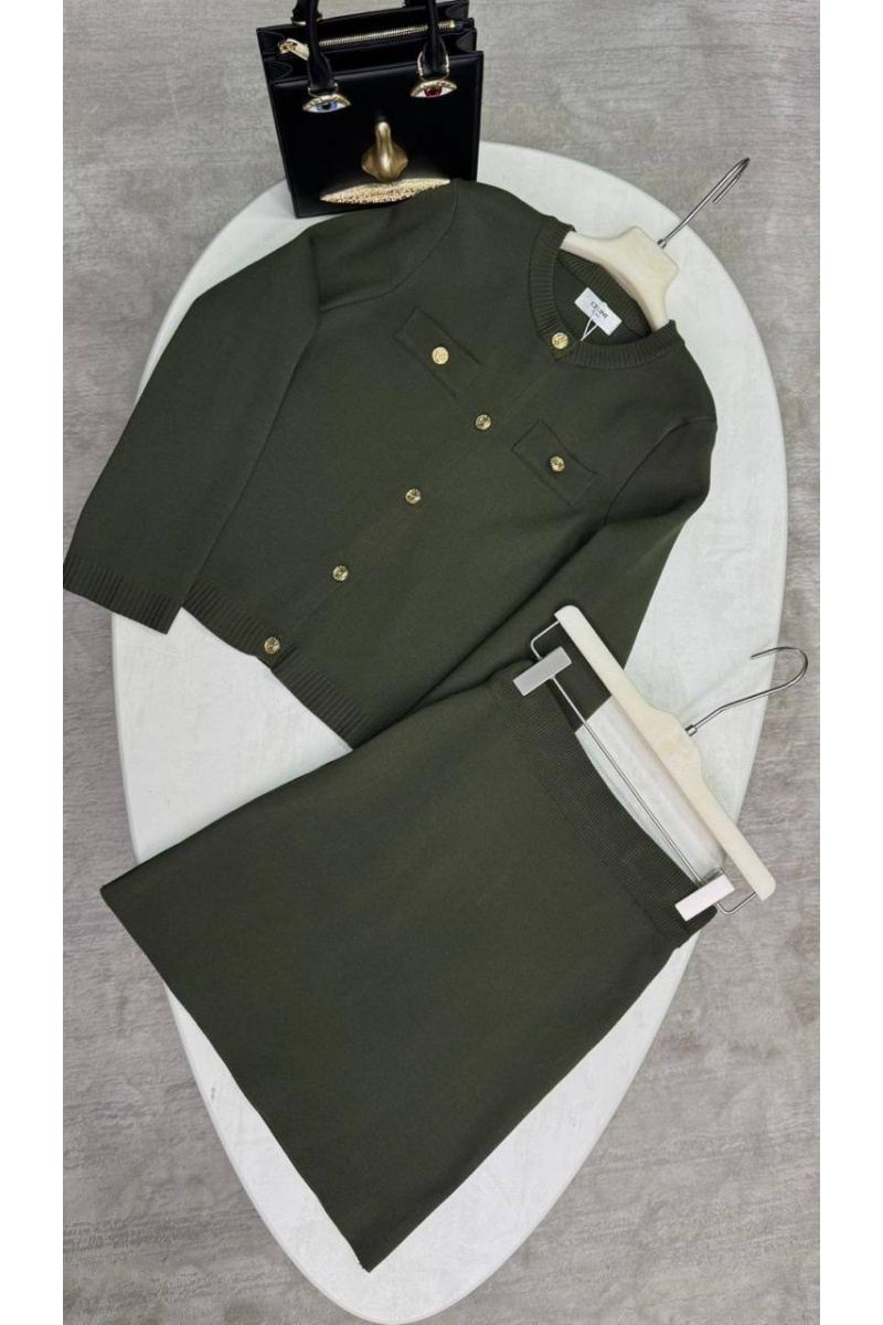Celine Женский костюм двойка premium - Khaki