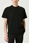 Чёрная футболка logo-embroidered 