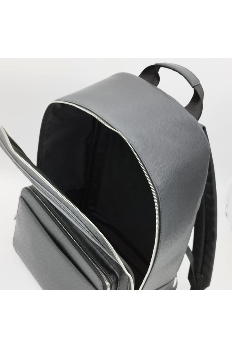 Lоuis Vuittоn Чёрный кожаный рюкзак Alex 31х44х17.5 см
