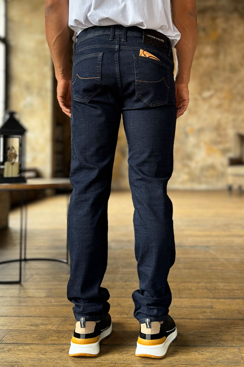 Jacob Cohen Мужские тёмно-синие джинсы 