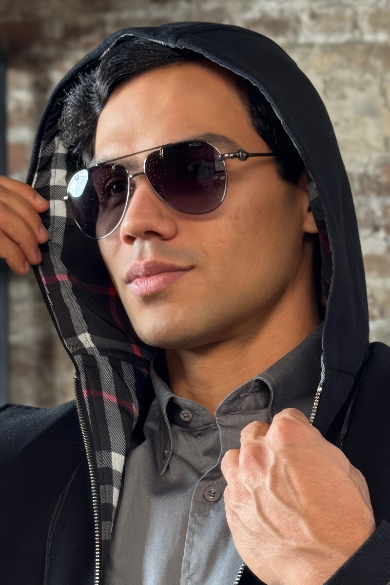 Versace Солнцезащитные очки Aviator - Black