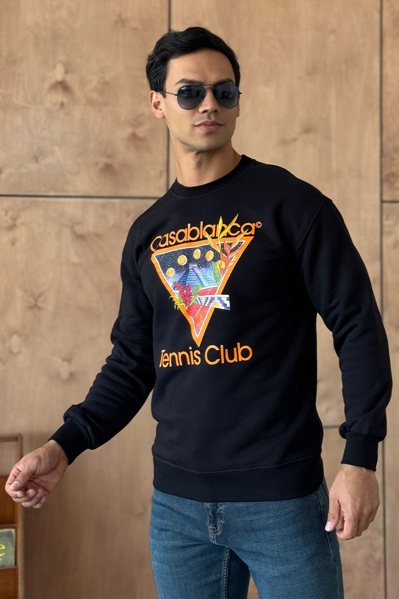 Casablanca Чёрный свитшот tennis club 