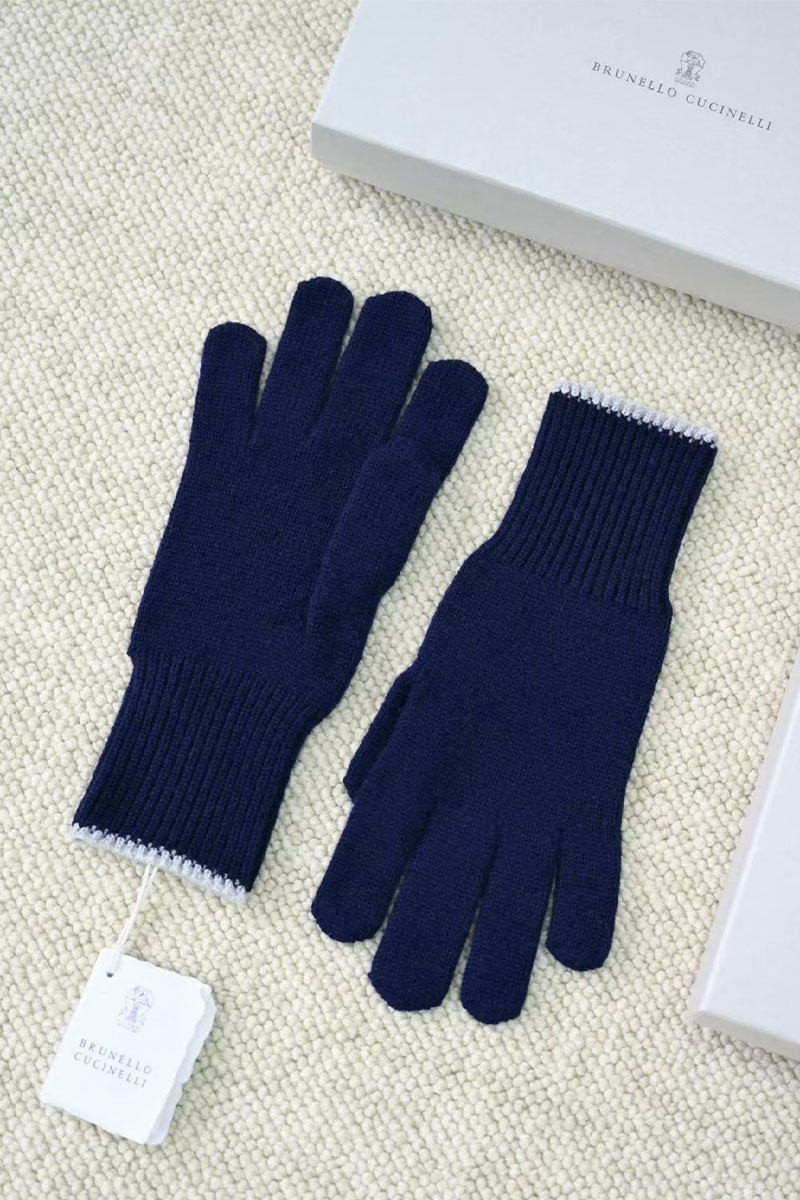 Designer Кашемировые перчатки premium - Purplish Blue