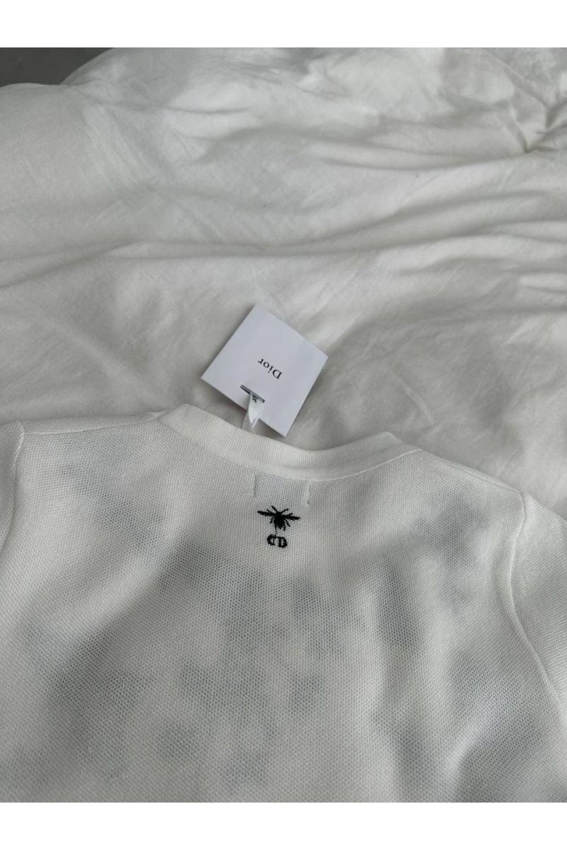 Dior Женская футболка белого цвета