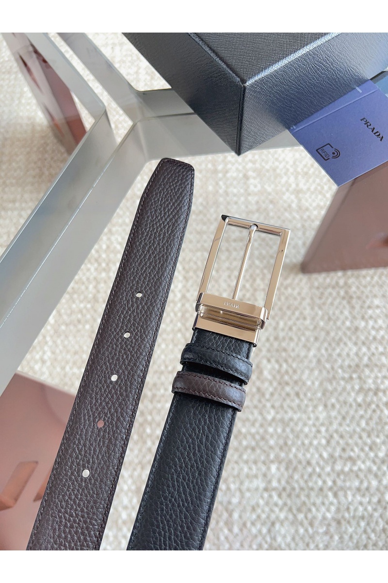 Prada Двусторонний кожаный ремень premium