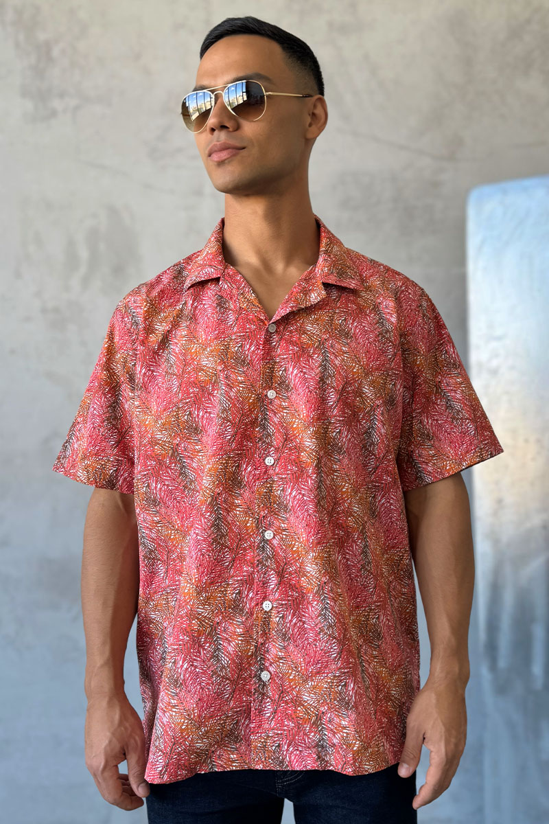 Dоlсе & Gаbbаnа Мужская красная рубашка floral-print 