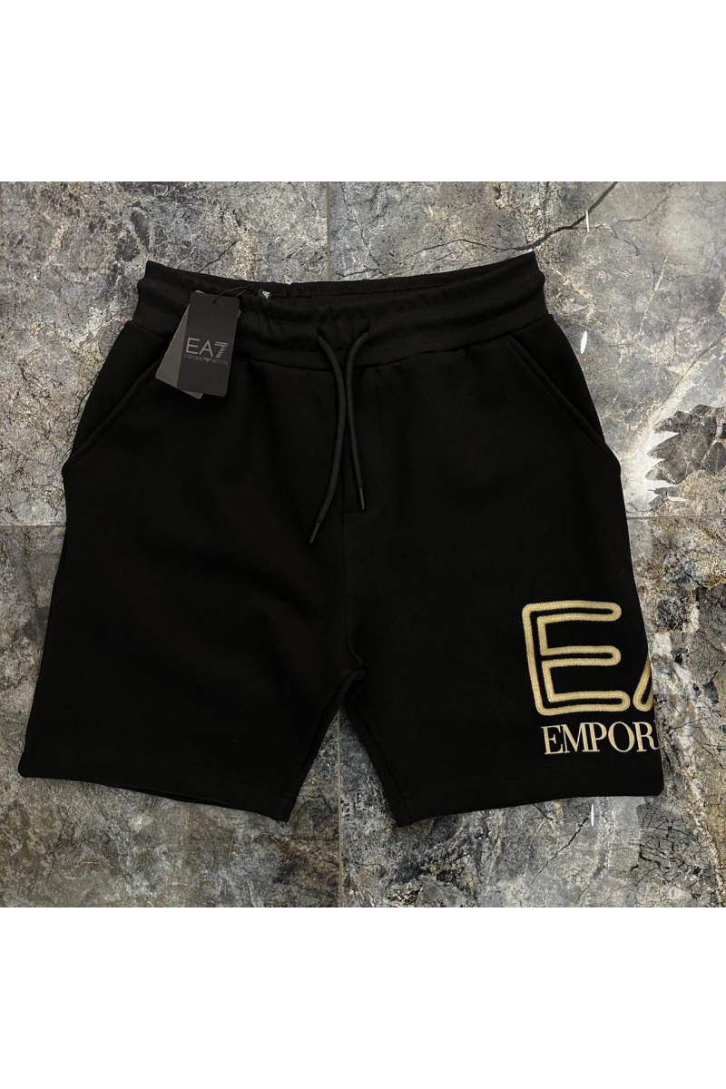 Emporio Armani EA7 Мужские чёрные шорты 
