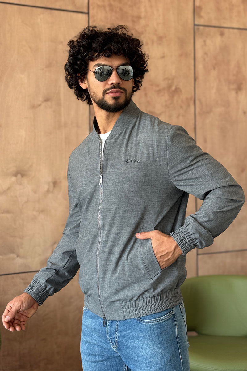 Zegna Мужская серая куртка 